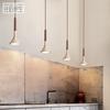 Yellow Marble Pendant Light Dining Room Japan Wabi-Sabi Travertine Led Droplight Bedside Nordic Hanging Lamp for Restaurant