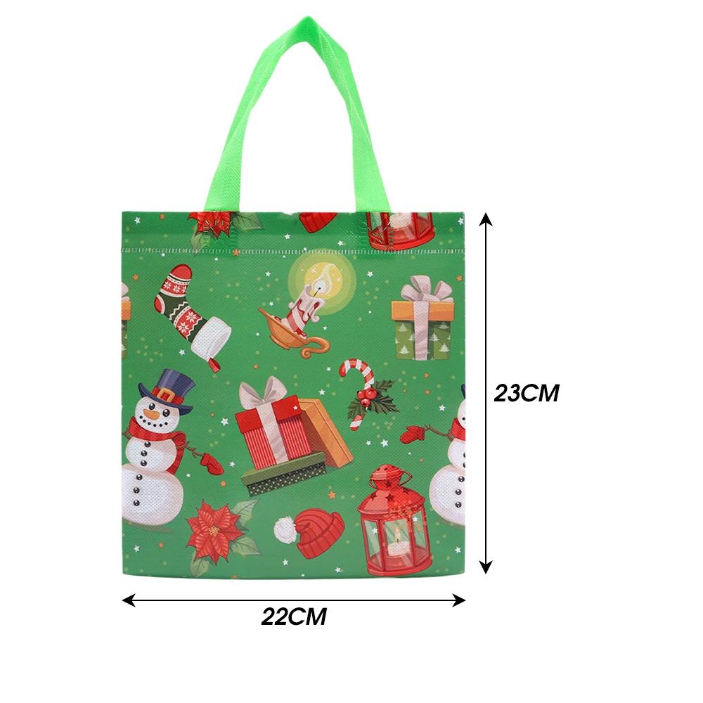 Christmas Gift Bags Non-Woven Reusable Holiday Handbag For Presents Wrapping Pouches Home Xmas New Year Party Decoration Gifts
