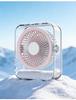 USB Rechargeable Circulating Fan with Light for Home, Office, Dorm, and Outdoor Camping