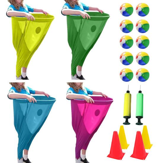 Granny Pants Yard Game Sets for Adults Ball Catch Toy with Bouncy Balls And Marker Cones Giant Outdoor Games