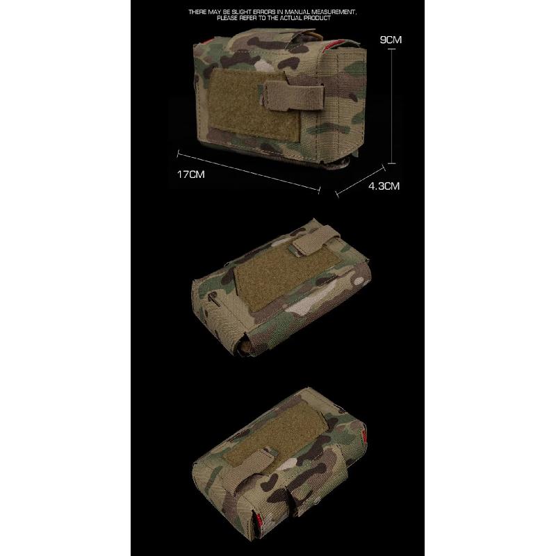Compact V3 GEN3 Trauma Pouch, Camo MD2 IFAK Tactical First Aid Bag, Medical Utility Pouch For Hunting Vest Plate Carrier Waist Belt Gear