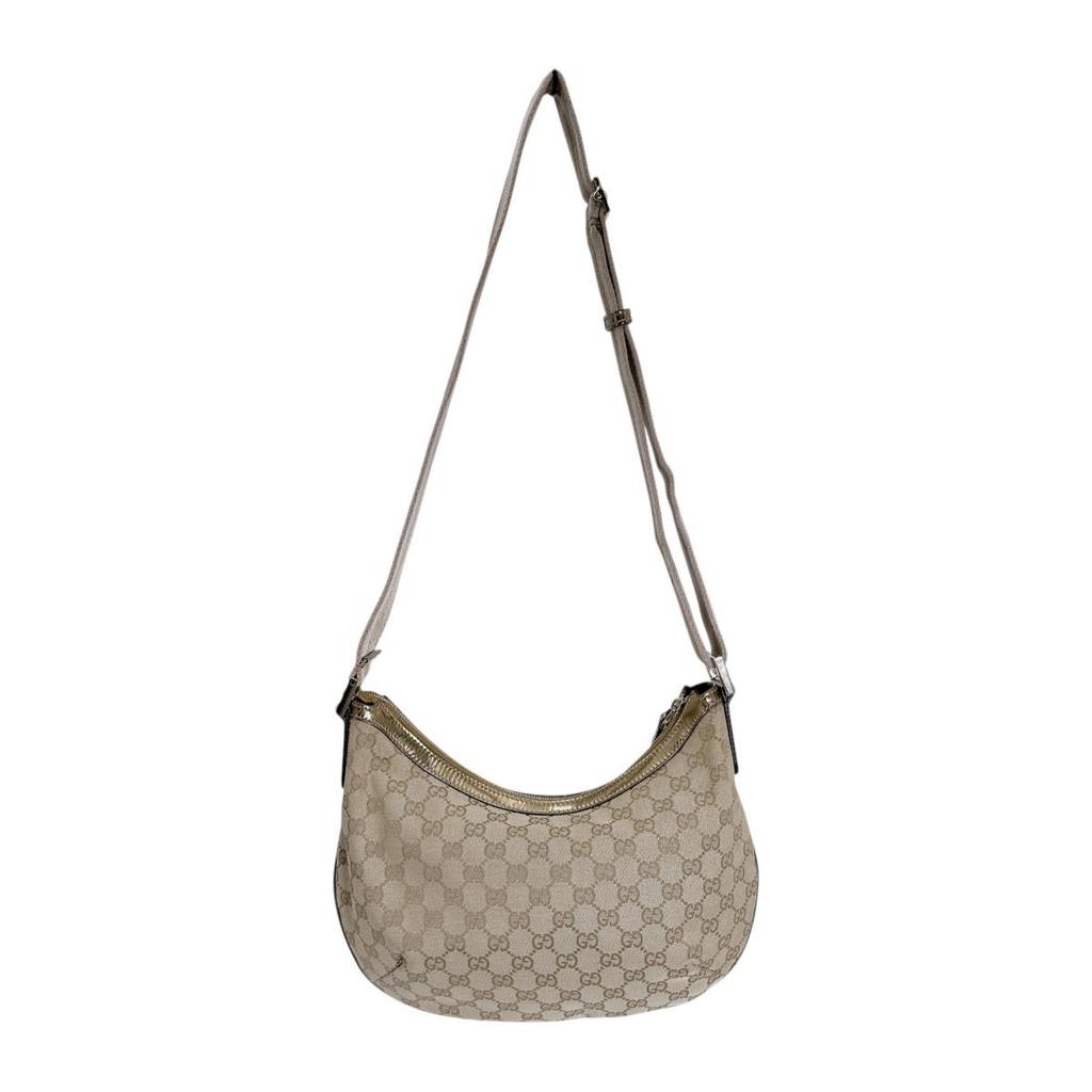 GUCCI GG plus Shoulder Bag Cross body GG Supreme Canvas Brown Women 181092 Used