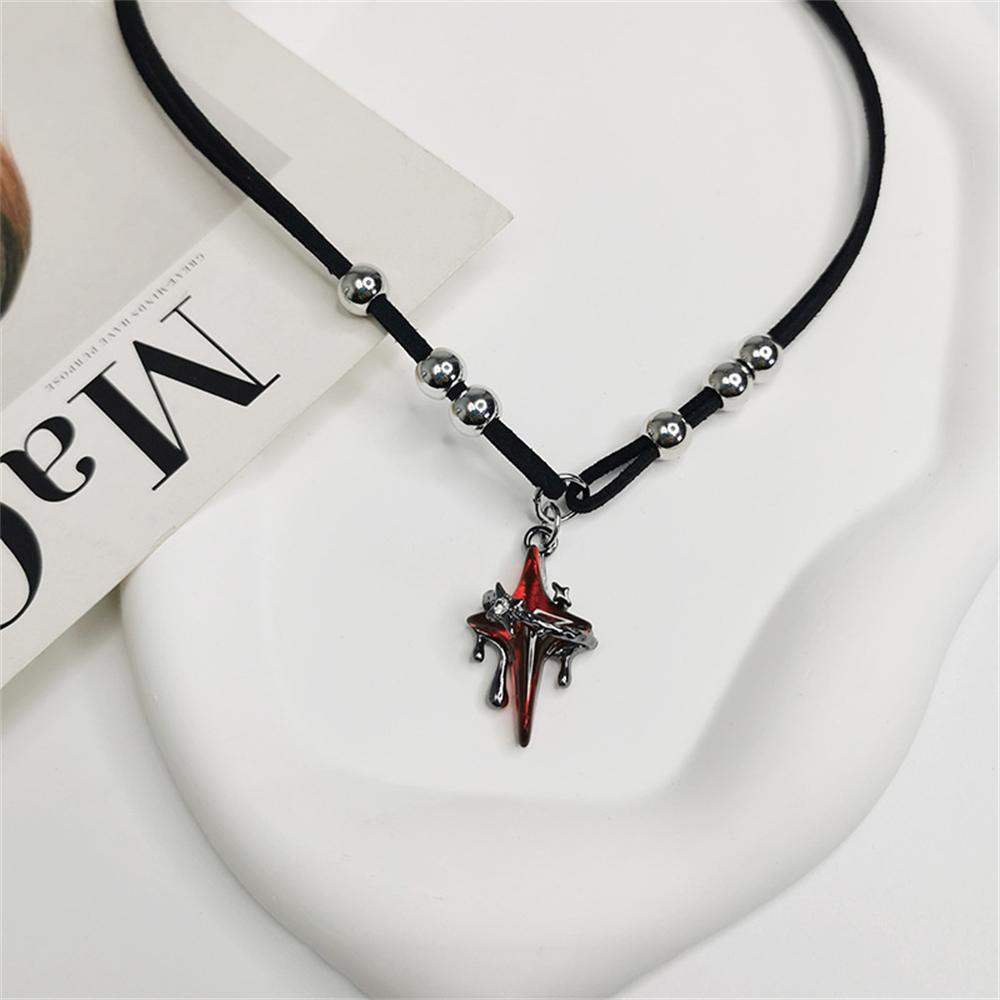 Dark Style Liquefied Starry Men's Necklace Hip-Hop Style Necklace Sweater Chain Niche Design High-End Pendant
