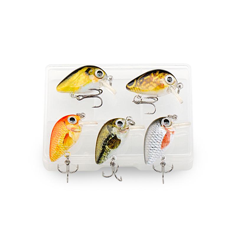 Mini Crankbaits Fishing Lures 1.8g 3cm 5pcs Cranks Wobblers Sets of Lures Hard Floating Kit Artificial Fishing Bait Pike