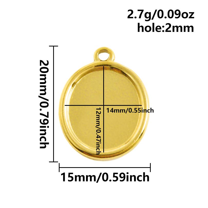 6 Stück Herz Quadrat Wassertropfen Oval Cabochon Basis Fassung Anhänger Edelstahl Charms Für Schmuckherstellung Großhandel DIY Materialien