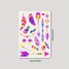 12PCS NeonGlwo Temporary Tattoo - Luminous Body Art Sticker with Neon Green, Pink, Blue, Purple, Yellow, Orange, Red - Waterproof