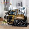 Coperta morbida in flanella 3D con motivo Camion per Letti Camera da letto Divano Picnic, Coperta da lancio per Coprire Tempo libero all'aperto Riposo Regalo
