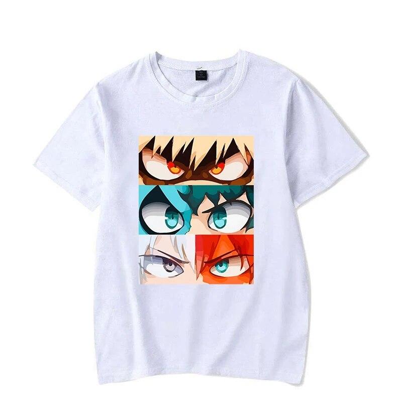 Hot Deku Bakugou Katsuki Todoroki Shoto Printed T-shirts for Women Unisex Summer Tee Shirt Anime Casual Short Sleeve Tops