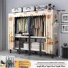No-Assembly Wardrobe with Drawers: Foldable and Durable for Bedroom or Rental Room