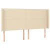 VidaXL LED Headboard Bedroom Furniture Double Bed Accessory Head of Bed Frame Interior Cream 3123779
