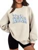 BOY MAMA Floral Spot Women's Thickened Casual Round Neck Long Sleeve Hoodie