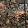 Outdoor Stainless Steel BBQ Tongs 55cm Extended Handle Firewood Charcoal Clip Trash Picker Fire