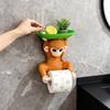 Monkey Design Napkin Holder Two-Way Paper Roll Function Soap Box Easy Installation Tissue Storage Rack Bathroom Accessories