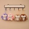 Fashionable Rabbit Shaped Keyring Long Eared Plush Bunnys Bag Pendant Keychain Handbag Accessory for Animal Lovers