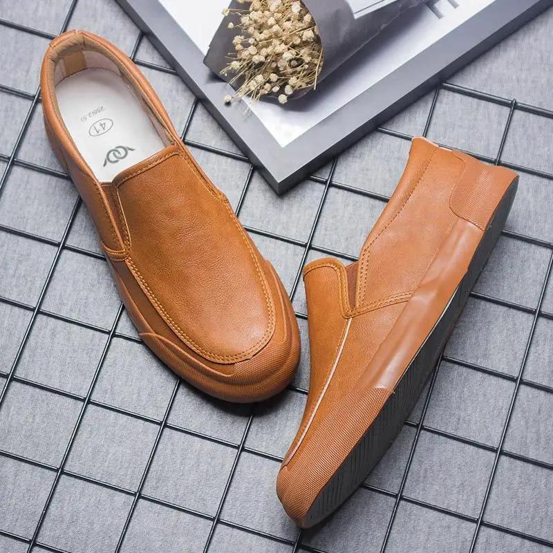 Slip-on Male Casual Shoe New In Footwear Men's Leather Shoes Offer Classic Original Common Designer Sale Shipping Free Low Price