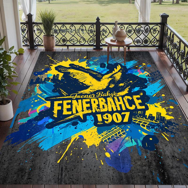 Soft Floor Carpet Fenerbahçe FC Pattern Area Rug Decorative Mat For Home Room Decoration