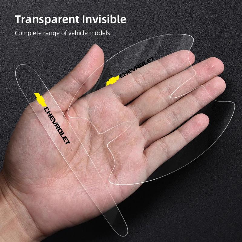 ADFGH1 8Pcs Car Door Handle TransparentProtector Stickers For Chevrolet Camaro Equinox Traverse Montana Silverado TrailBlazer Suburban