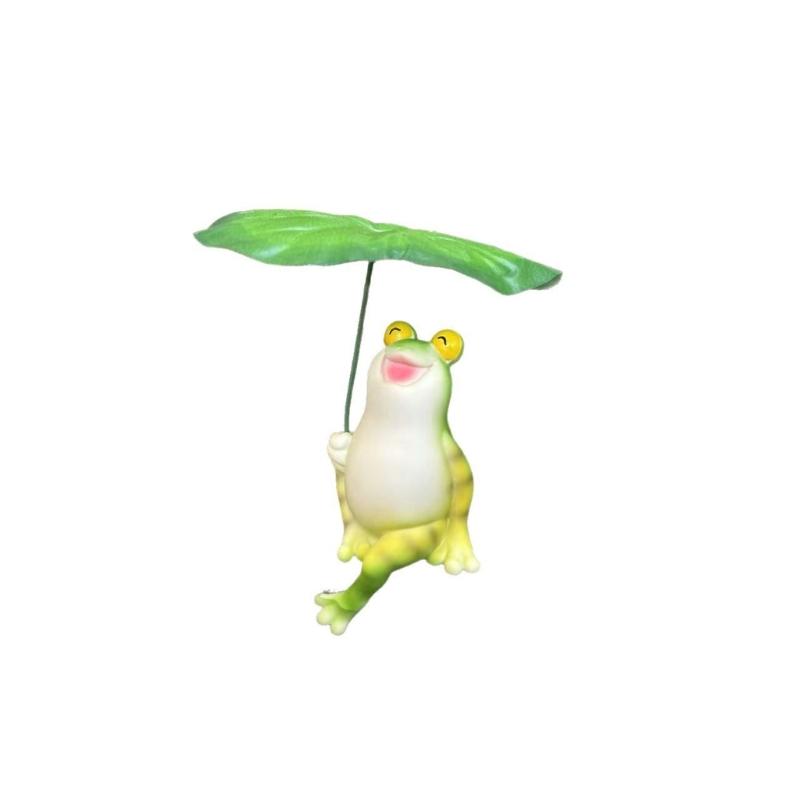 Handcrafted Frogs Garden Statue On Lotuses Leaf Suitable For Fish Tanks Garden Desktop Patios Tabletop Decoration Piece 1