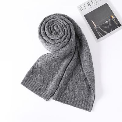 Winter New Jacquard Solid Color Cashmere Scarf Men and Women Thickened Fashion Warm Wool Scarf Scarf Scarf