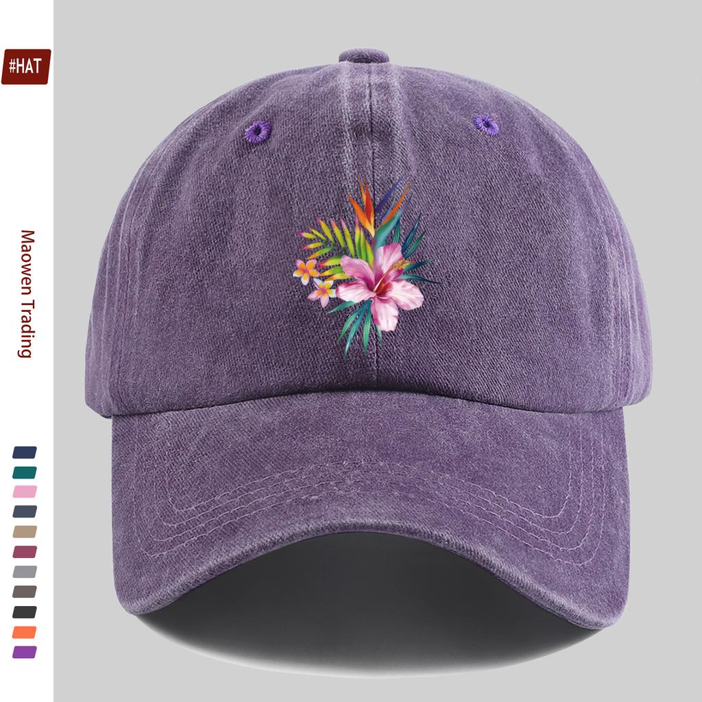Pc Flower Pattern Printed Baseball Cap Trucker Papa Hat Comfortable and Lightweight Headwear Adjustable Strap Papa Hat Casu