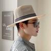 Mens Summer Straw Sunscreen Hat With Breathable Design And Decoration Striped