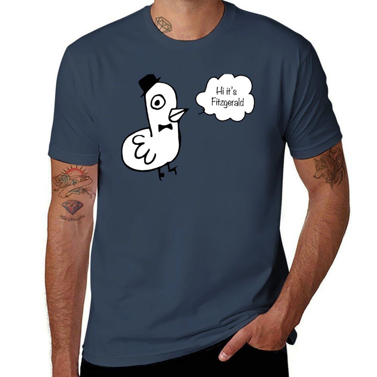 Fitzgerald Bird Sketch Tshirt Casual Light Summer Short Sleeve Top S