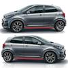 2PCS Fashion Racing Stripes Car Sticker for Kia Picanto Morning Creative Side Skirts Vinyl Decals Decorative Door Decal