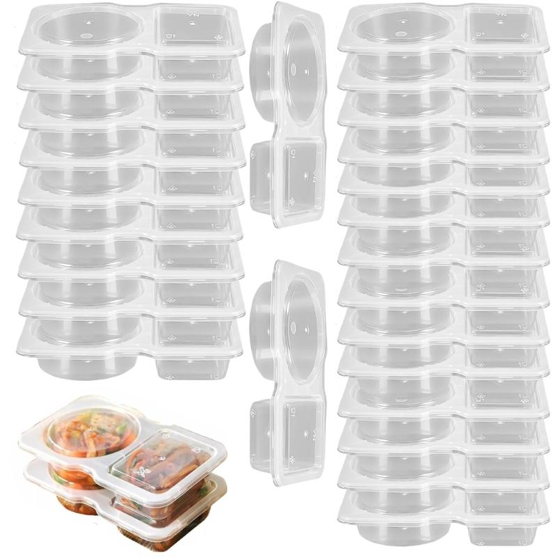 Small Food Container Sauce Box Sauce Container Sauce Dips Holders Seasoning Box Snacks Container Suitable for Sauce