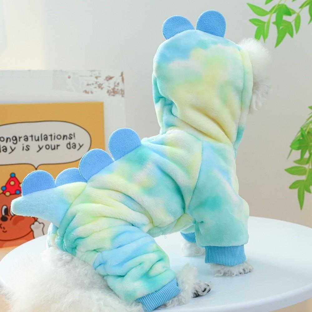 Cartoon Winter Puppy Clothes Colorful Style Dog Cosplay Apparel Pet Dinosaur Costume  Autumn Winter