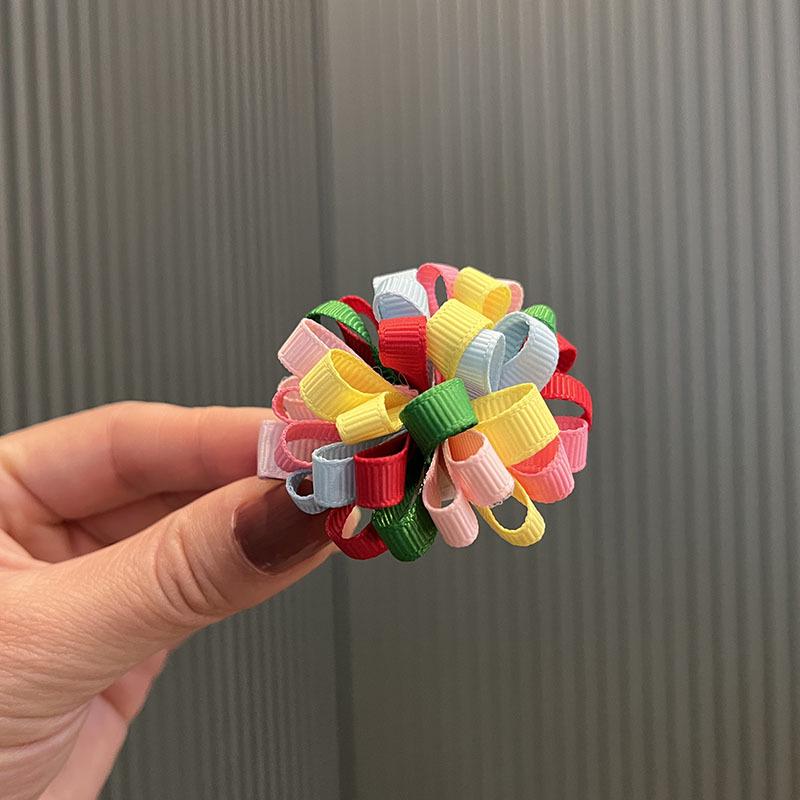 Colorful Sunflower Hair Clips for Children - Korean Style Handmade Accessories