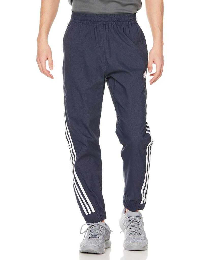 Adidas Stretch Track Legend Size M Men's Denim-Look Pants, BXF23, Ink/White (IA9386),