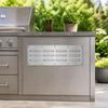 Horizontal Slat Ventilation Panel Surface-Mount for Built-in Barbecue Enclosures