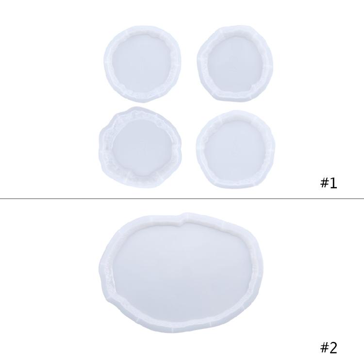 Resin Tray Molds Irregular Silicone Coasters Molds for DIY Cup Mat Home Decor