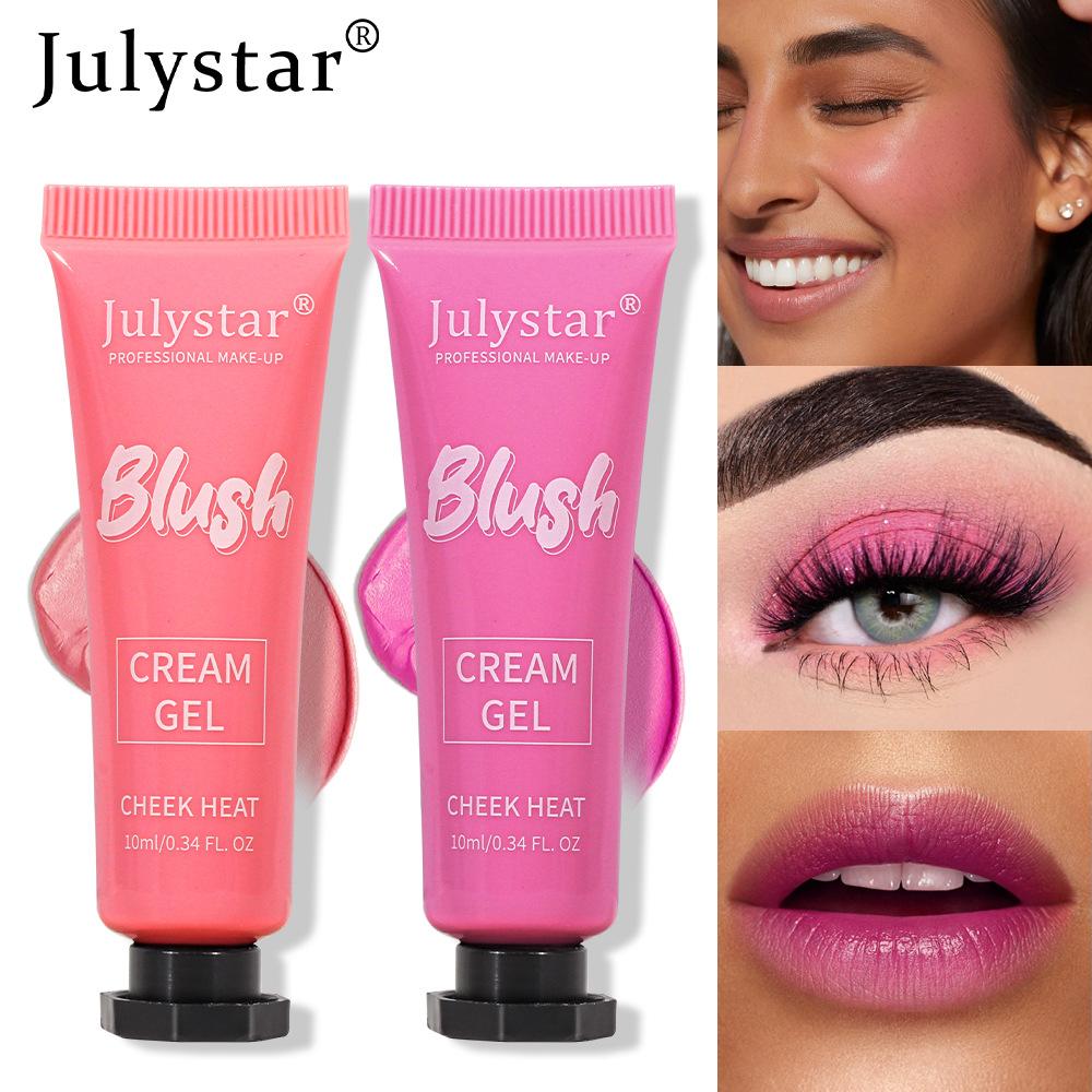 Makeup Multi-color Fine Glitter Highlight Rouge Blush Liquid Natural Expansion Color Matte Grooming Blush Cream