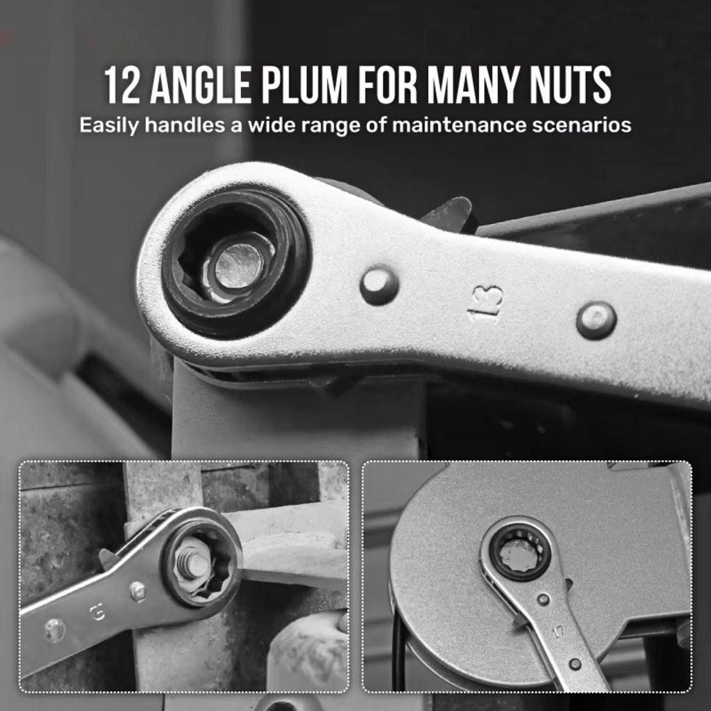 1Pcs Square Drive Ratchet Wrench Adjustable Socket Spanner  for Auto Repair