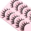 5 Pairs Flared Manga Lashes Wispy Faux Mink Lashes Hot Wet Eyelash  Eye Makeup