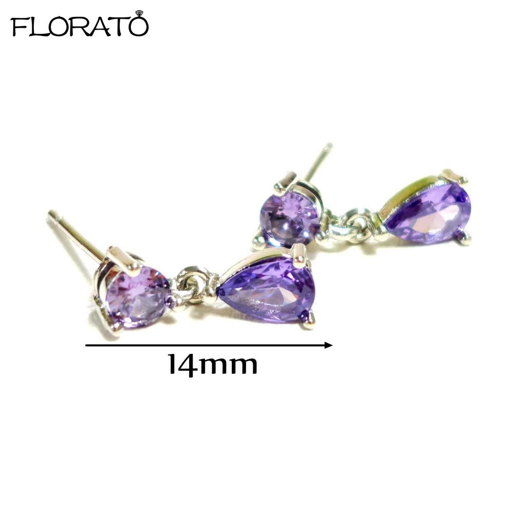 925 Silver Needle Elegant Purple Earrings Exquisite Small Hoop Earrings for Women Fashion Puncture Jewelry Accessories