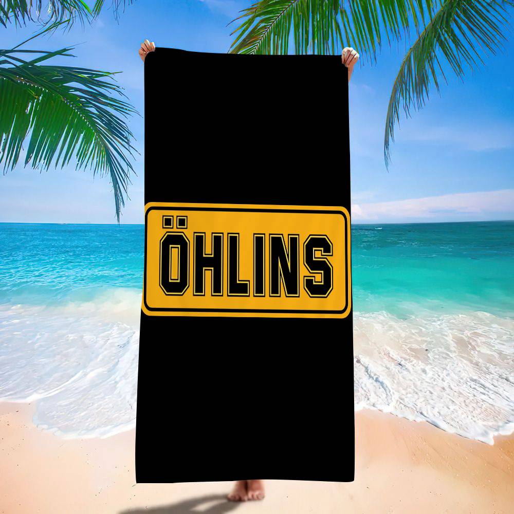 

Suspension Logo O-Ohlins Microfiber Beach Towel Absorbent Quick Dry Soft Yoga Swimming Resort Mountain Climbing Towel W40*H60(CM)