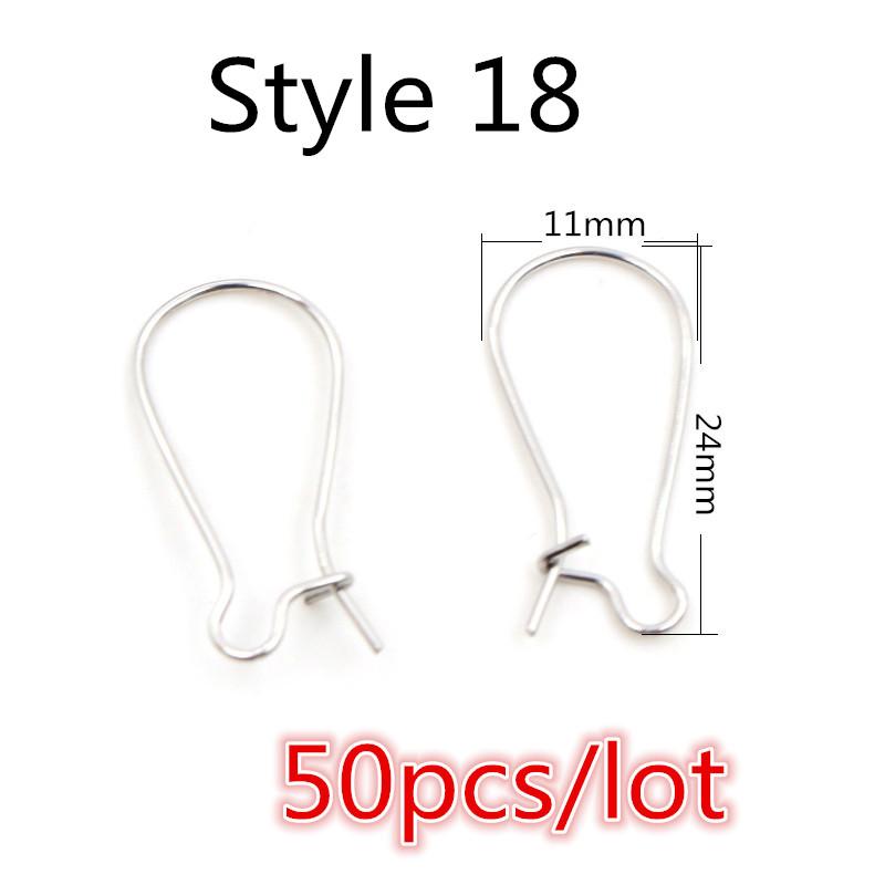  20x17mm Multi Styles Stainless steel DIY Earring Findings Clasps Hooks Jewelry Making Accessories Earwire