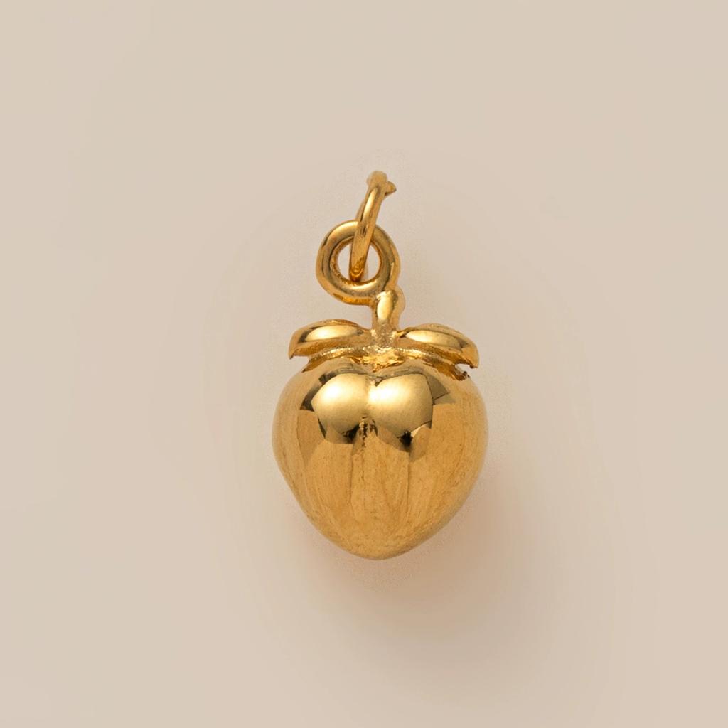 Y2K Cute Fruit Strawberries Cherries Avocados Lemons Charm For Women Stainless Steel Gold Color Pendant DIY Making Accessories