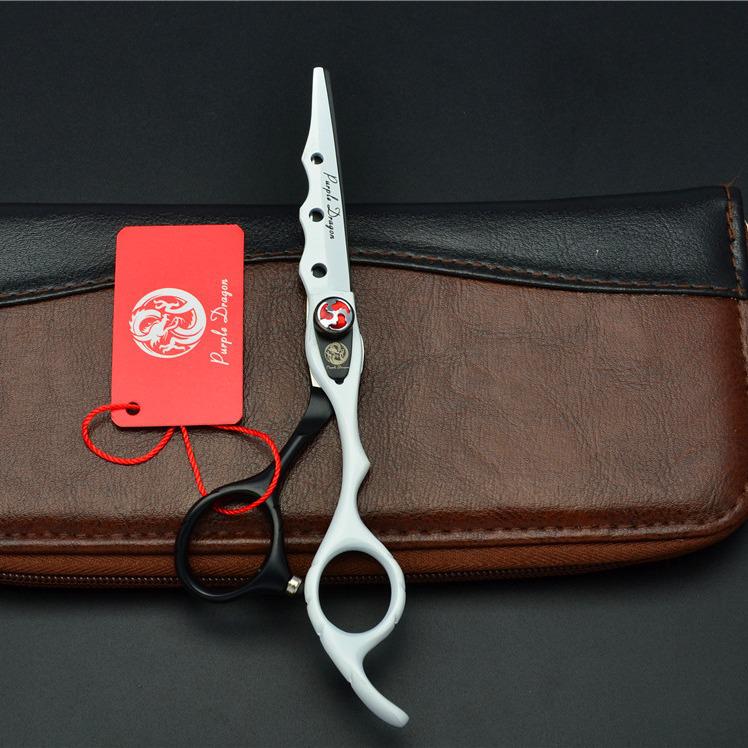 Purple Dragon Personalized Black & White Hairdressing Scissors - Straight Shears & Thinning Shears (Z1019)