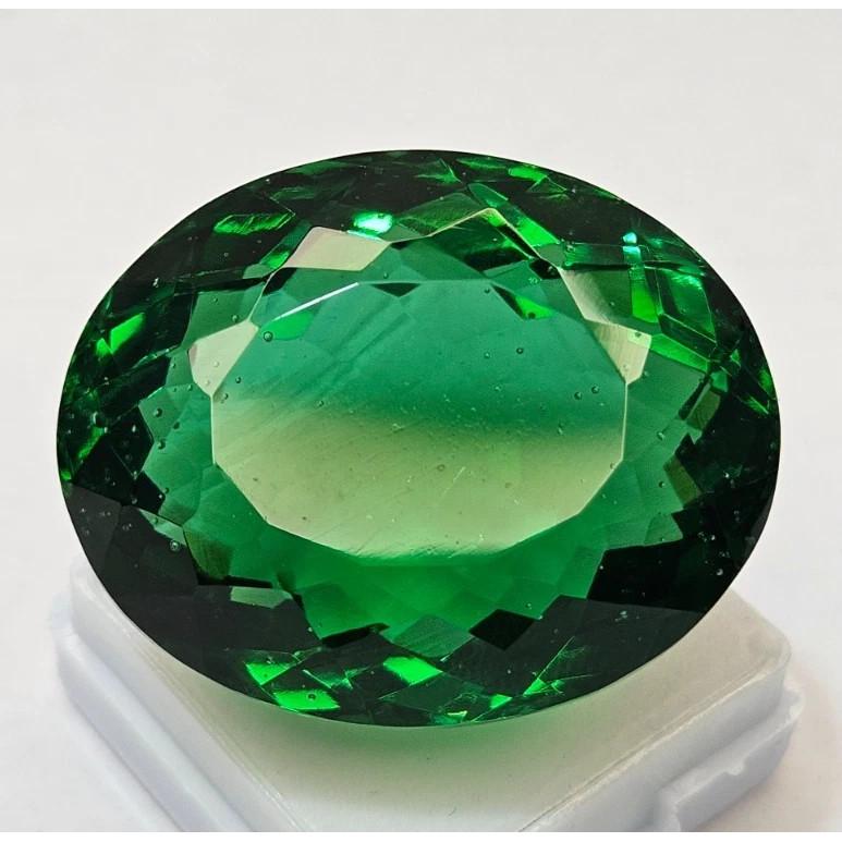 Oval Cut Green Color Colombian Emerald 60 Ct Fabulous Certified Loose Gemstone