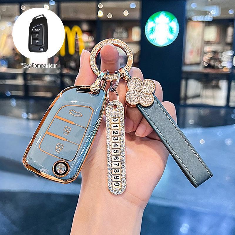 Stylish Key Case for Dongfeng Fengshen AX7, AX3, AX4, AX5, Fengdu MX5, A30 Car Models