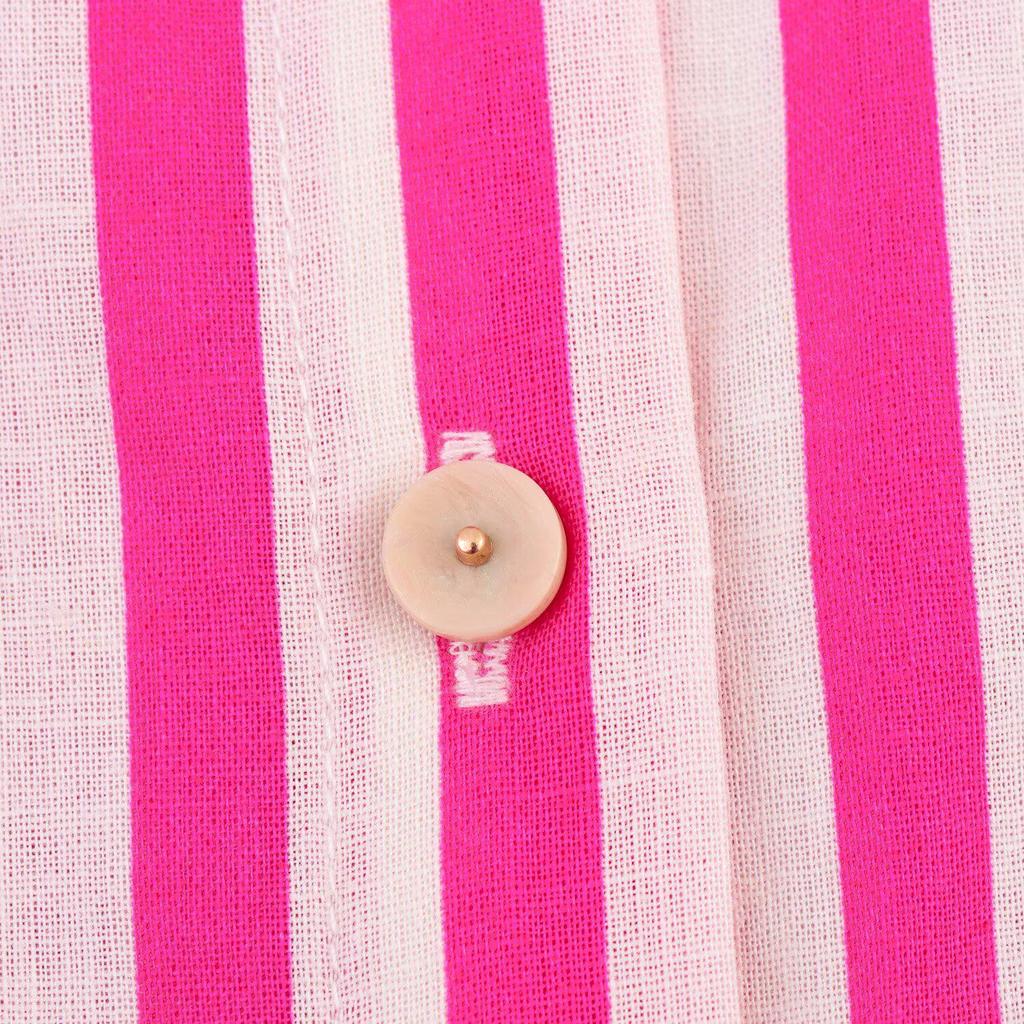 2025 Spring Women's Striped Long Sleeve Loose Shirt - European & American Style