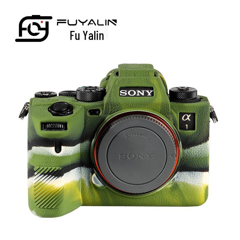 FUYALIN Anti-slip Lychee Pattern Silicone Protective Case for Sony A1 - Dustproof & Anti-collision