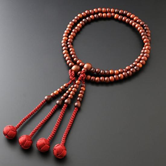 Kyoto Butsudan Hayashi Buddhist Prayer Beads, Shingon Buddhism, 0 Shaku, Rosewood (Unpolished) (Women's), Formal, Authentic Style [Prayer Beads Bag
