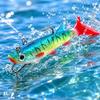 9cm 14g Fishing Lure Soft Bait with Double Hooks Weighted Body Bionic Fish Shape Artificial Bait for Freshwater and Saltwater Fishing