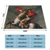 Napoleon Bonaparte Blanket The Alps Belvedere Jacques-Louis David Flannel Novelty Warm Throw Blankets for Bed Sofa Decoration