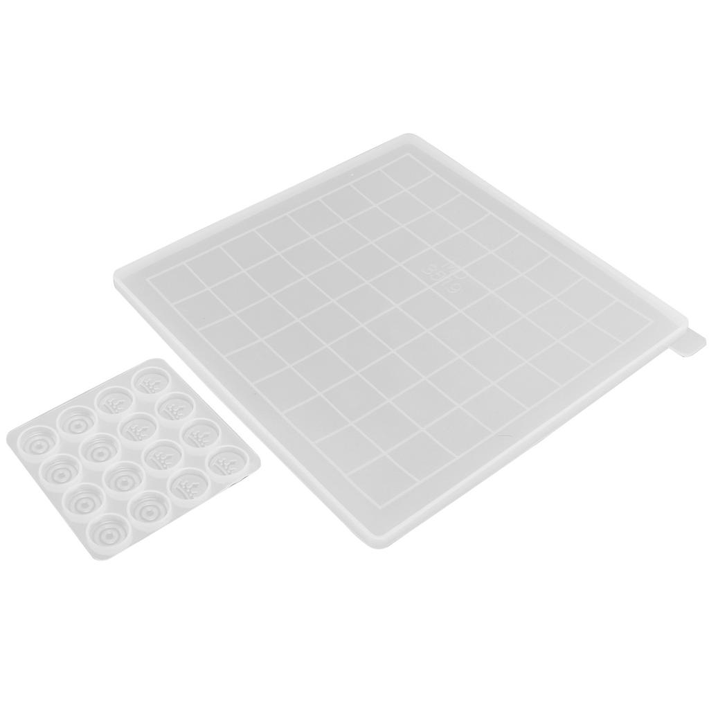 2ks Šachové formy Transparentní DIY Epoxidová pryskyřice Kapkové lepidlo Silikonové odlévání Šachovnicová sada