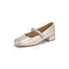 Square Head Mary Jane Shoes Women's 2025 Summer New Casual Versatile One-pedal Women's Shoes French Stunning Fashion Shoes